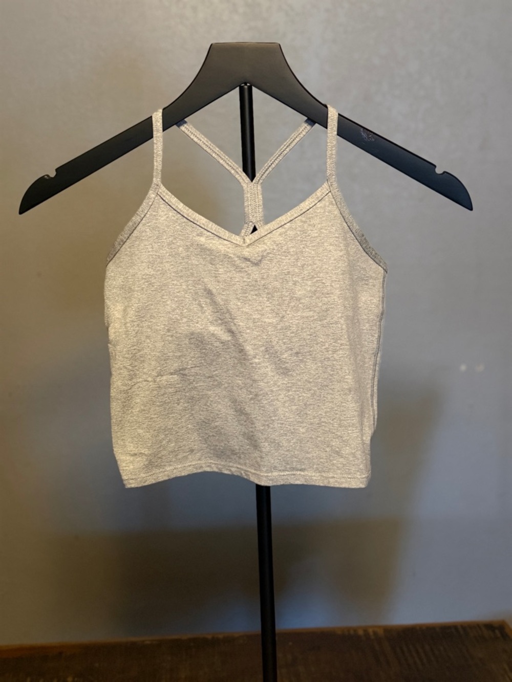 Athleta Girl Heather Gray Strappy Tank Top